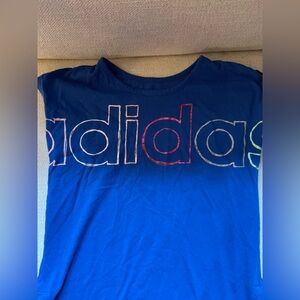 Girls blue Adidas shirt size 7/8